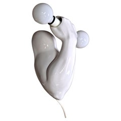 J.C Peiré – Halter Wall Lamp – Ceramic – France – 1980s