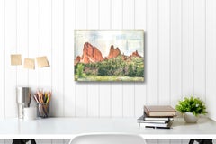 "Central Garden of the Gods" Mixed Media Painting