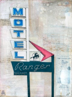 "Ranger Motel, " Mixed Media Painting