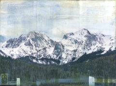 "Snowy Peaks" Mixed Media Painting