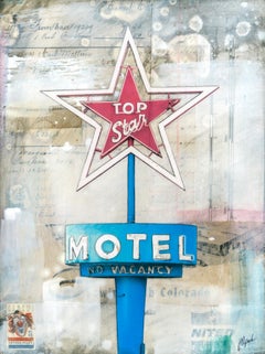 "Top Star Motel, " Mixed Media Painting