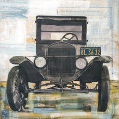 "1930's Model T" Mixed Media Painting