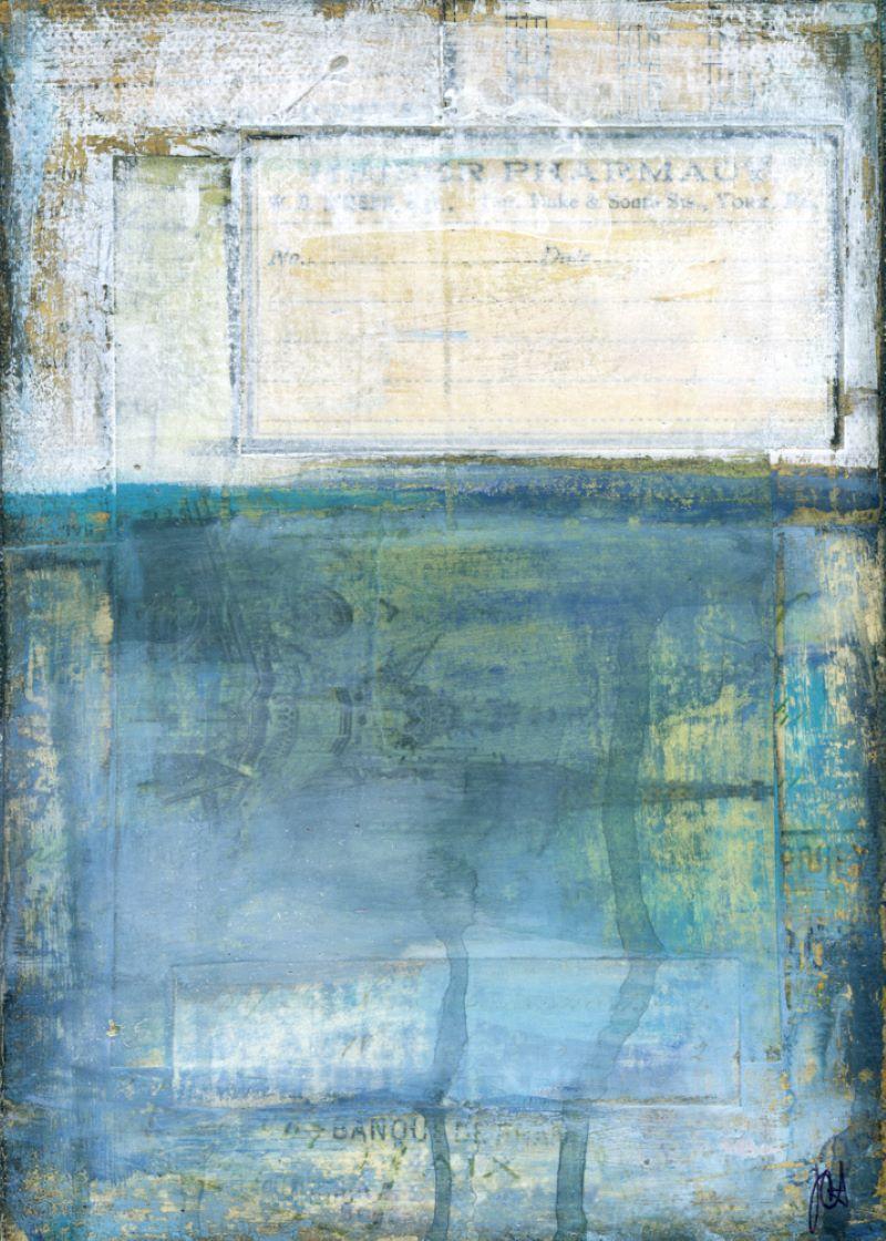 JC Spock Abstract Painting - "Atlantic, " Mixed Media Painting