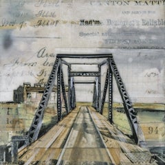 "Bridge to Roundhouse, " Mixed Media Painting