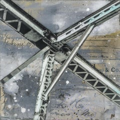 "Bridge V, " Mixed Media Painting