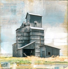 "Compact Grain" Mixed Media Painting