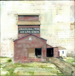 "Grain, Coal. Etc." Mixed Media Painting