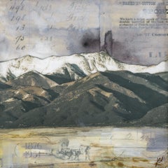 "Peaks, " Mixed Media Painting