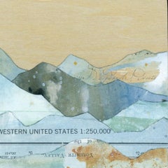 "Peaks: Western US" Mixed Media Painting