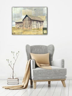 "Three Sisters Barn" Mixed Media Painting