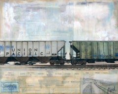 "UP Rail" Mixed Media Painting