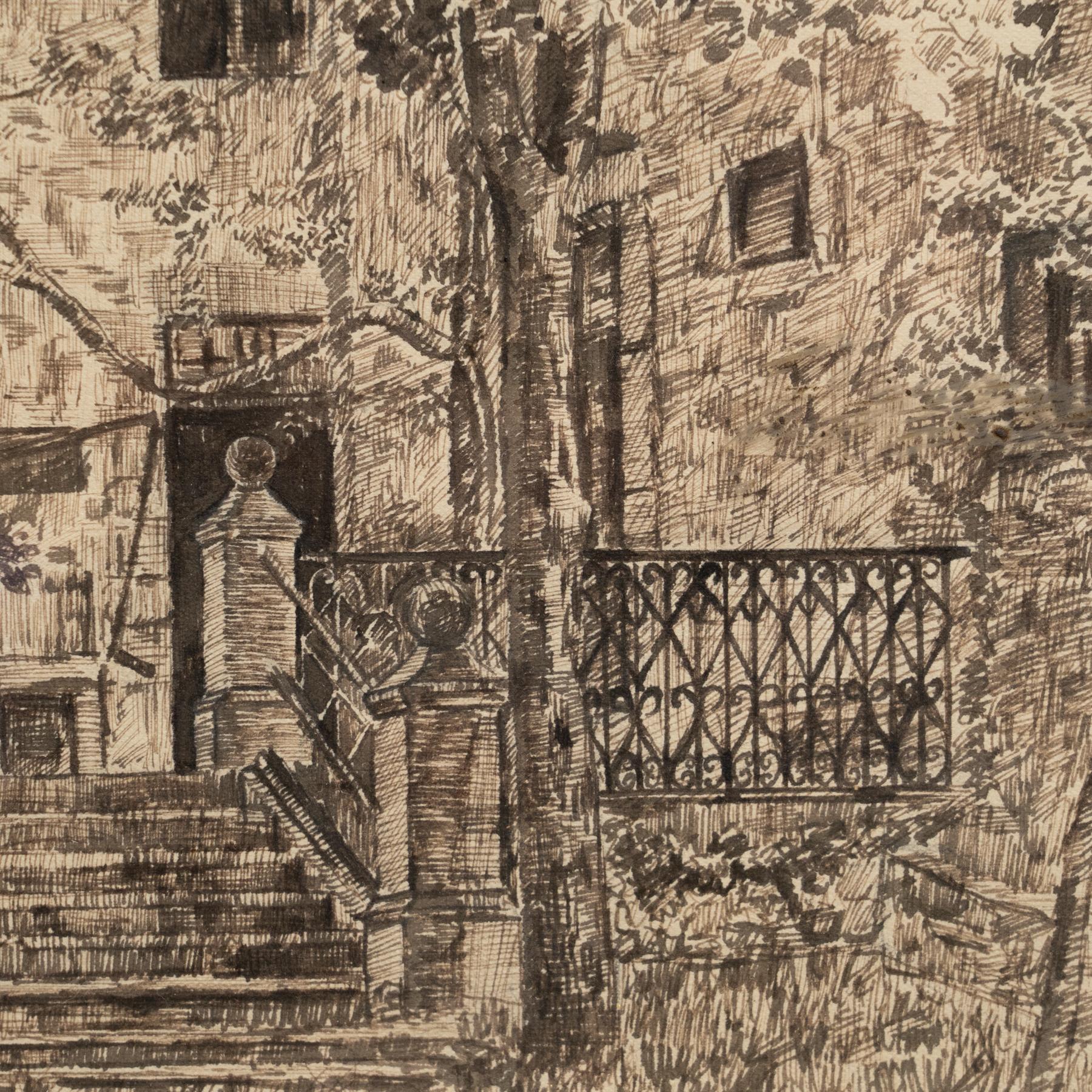 J.Casas Drawing, circa 1960 *medidas For Sale 1