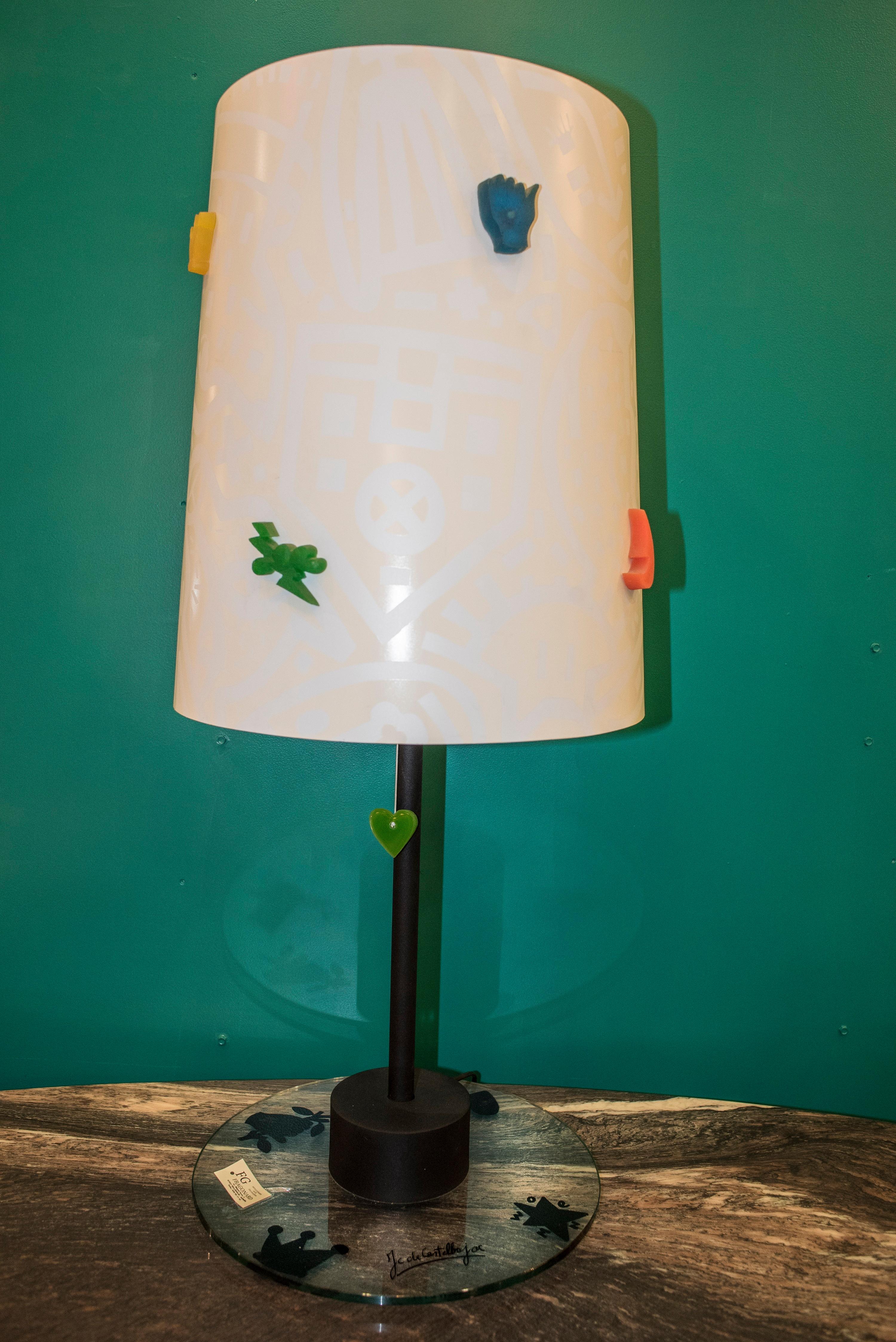 Late 20th Century J.Charles Castelbajac Table Lamp with Diferentescolors and Patterns of Stars
