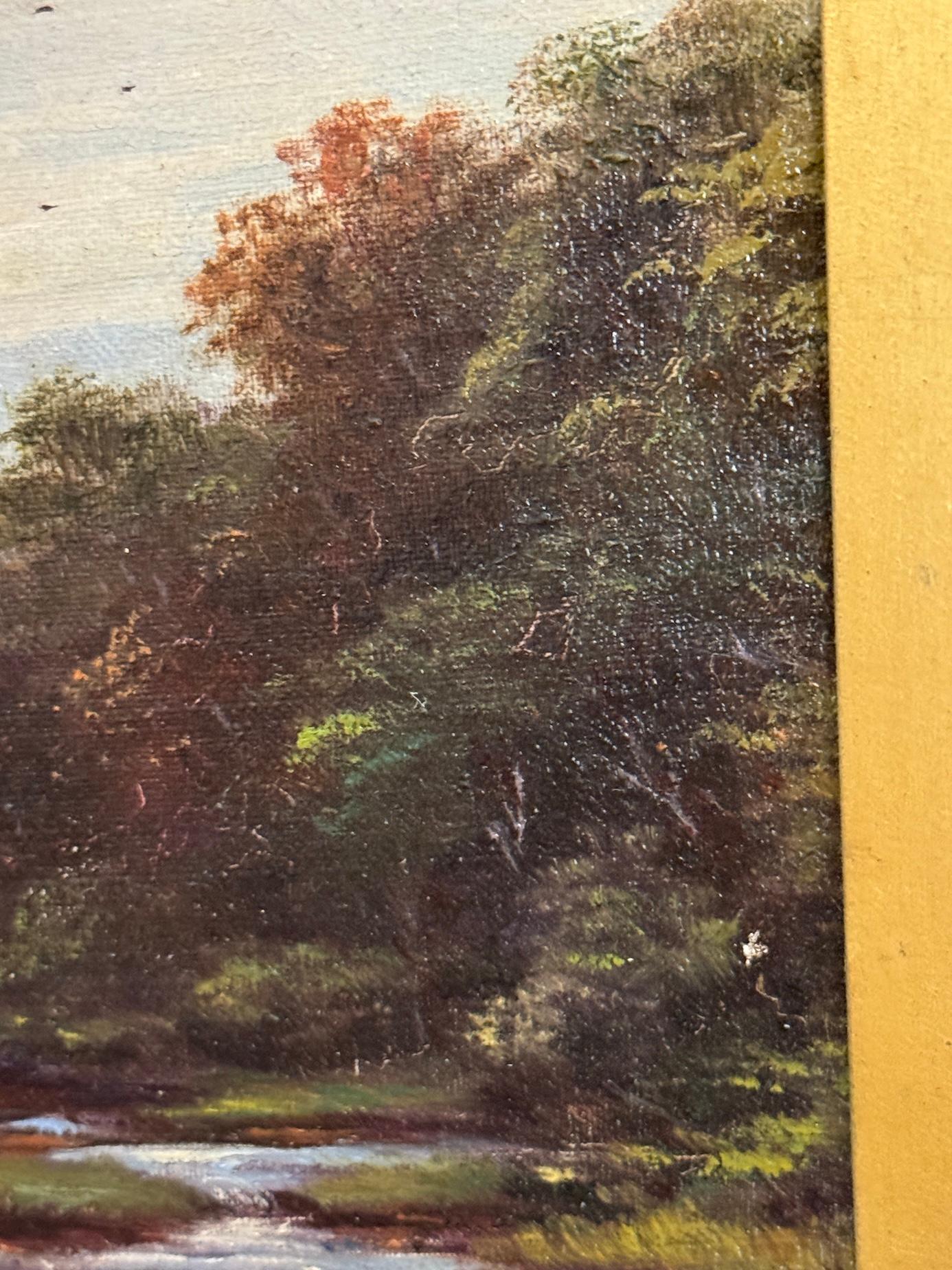 19th century British Sheep and Cows in Landscape of Upper Airedale, Yorkshire UK For Sale 9