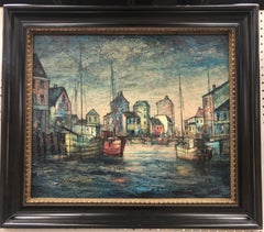 European Harbor Scene