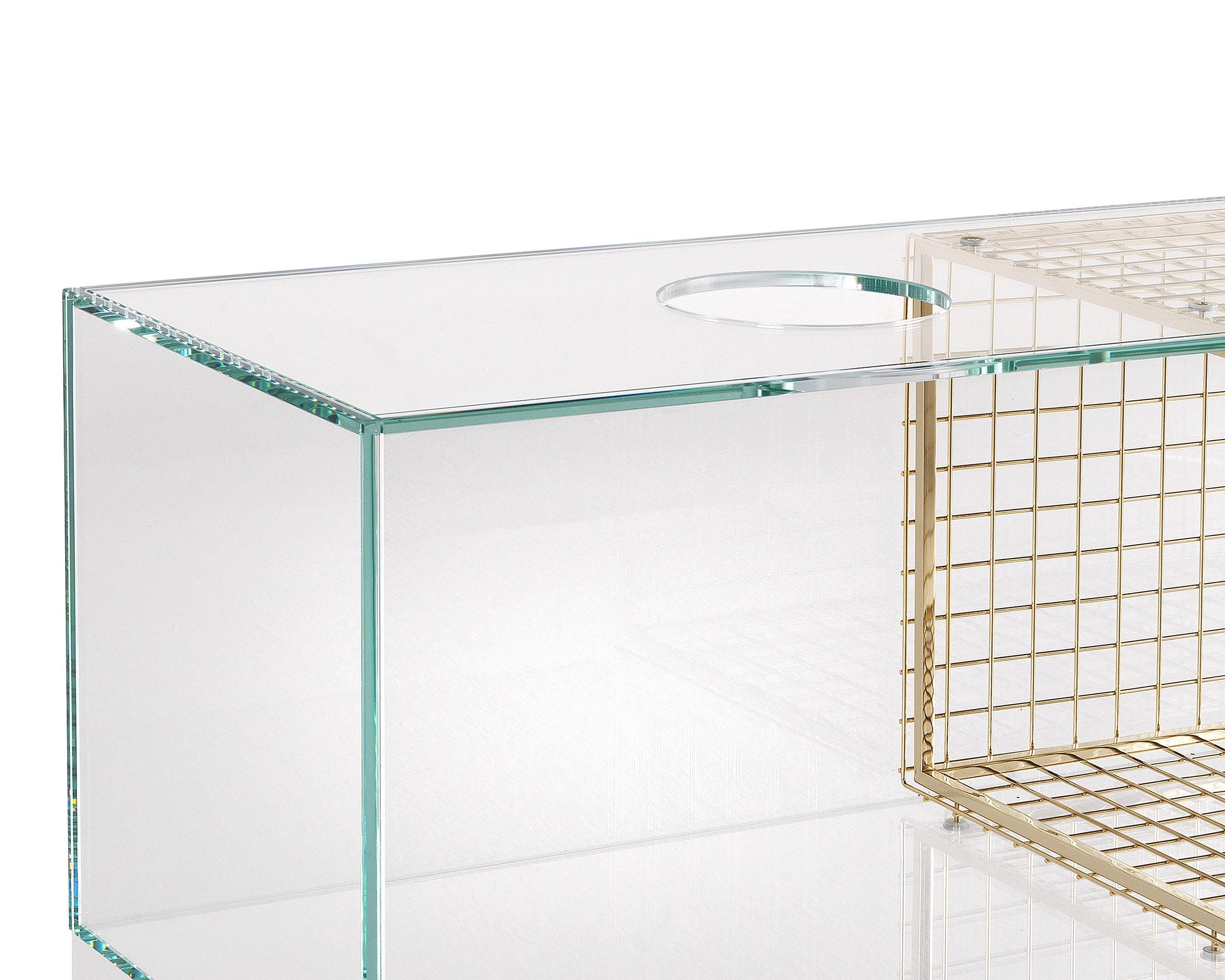 Debeam-Konsole aus Glas und Metall des 21. Jahrhunderts von Debonademeo (Italienisch) im Angebot