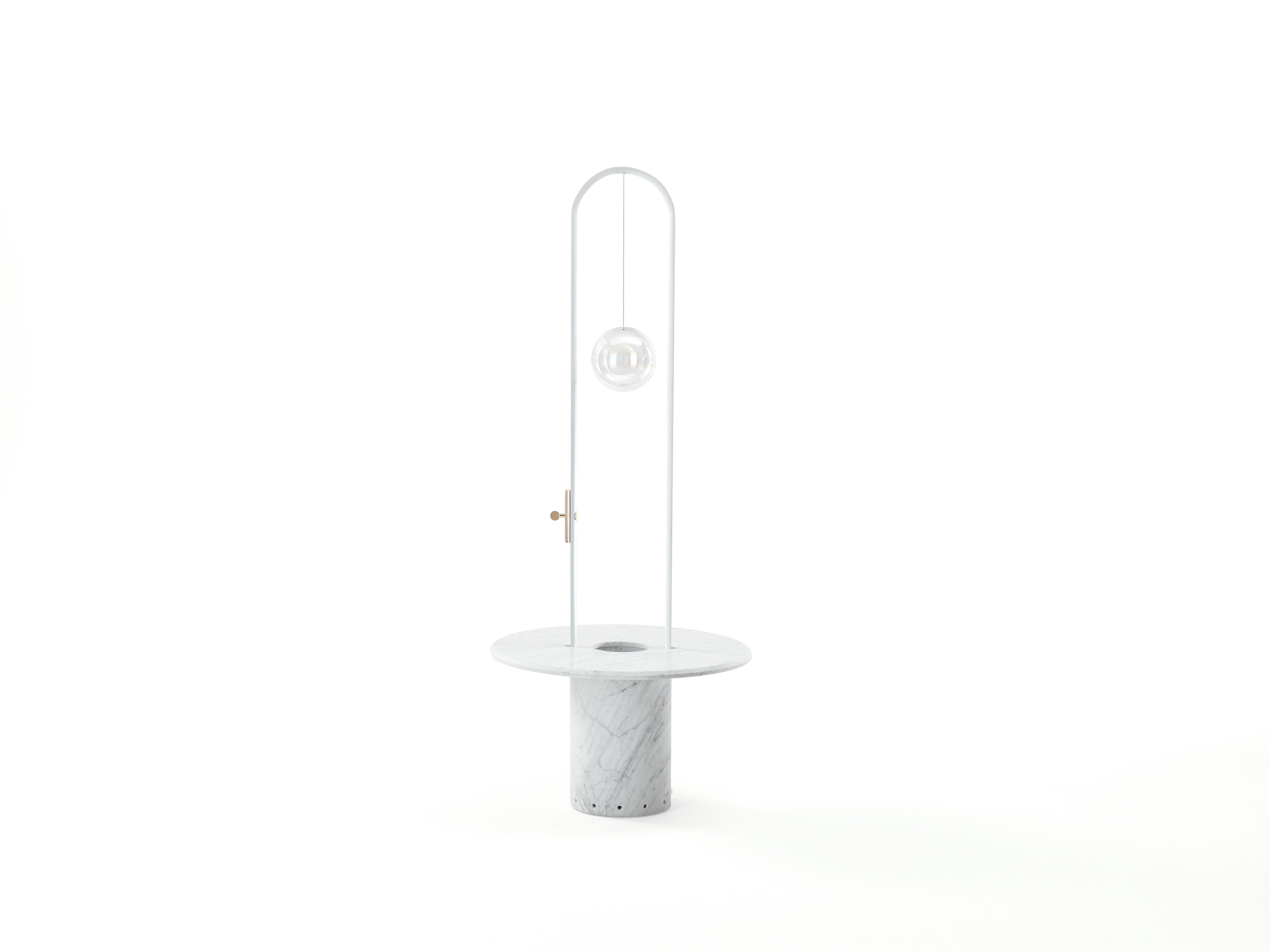 21st Century Surande Floor Lamp in Carrara Marble by Alessandro Zambelli For Sale