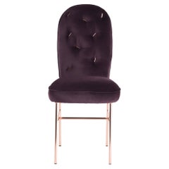 21st Century Ttemic Chair in Velvet with Metal Applications by Matteo Cibic