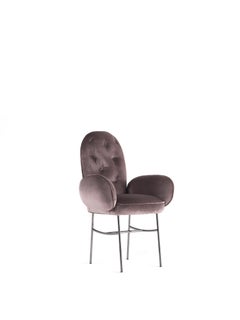 21st Century Ttemic Chair with Arms in Lavender Velvet by Matteo Cibic