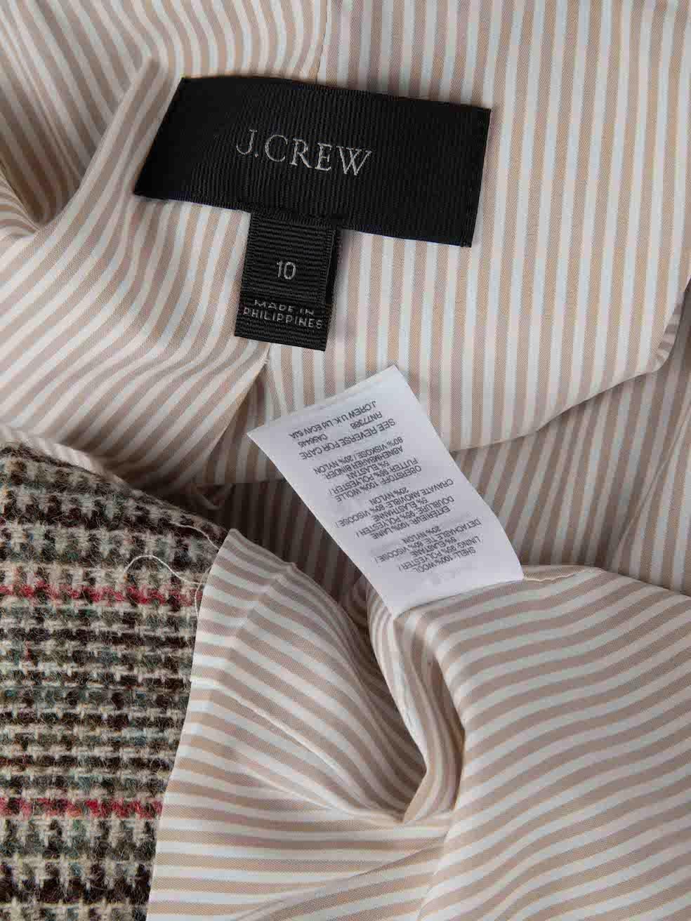 J.Crew Grey Check Blazer Size XL For Sale 1