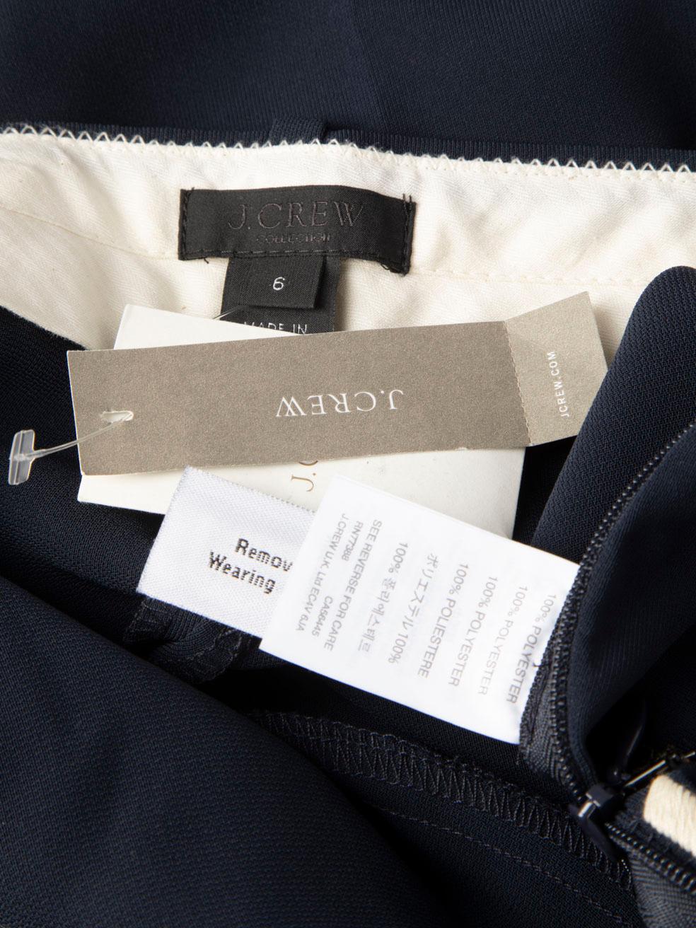 Pantalon fuselé à empiècements brodés J.Crew Navy Taille M Neuf - En vente à London, GB