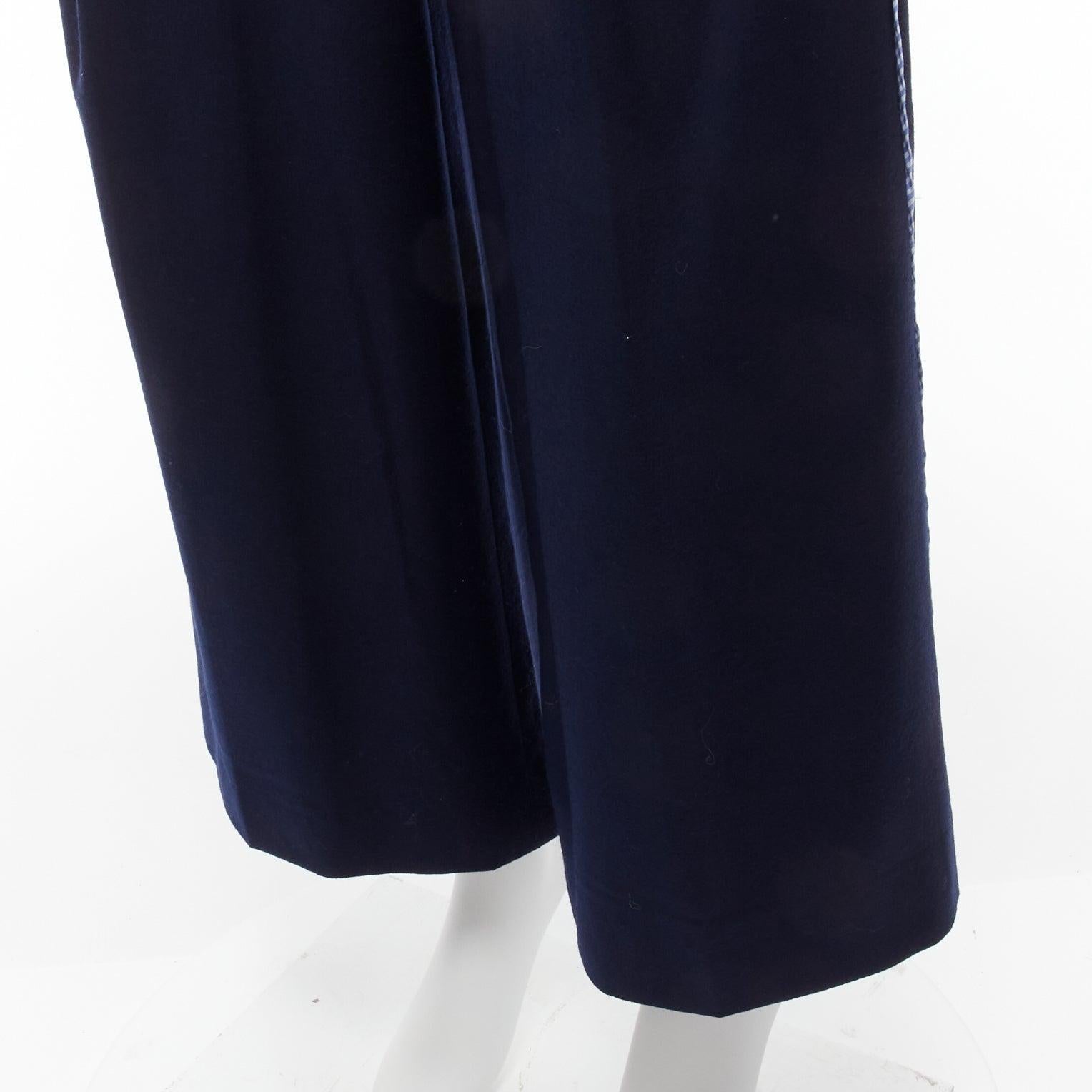 J.CREW Net-a-porter wool blend side stripe trim pleat front wide trousers US0 XS For Sale 2