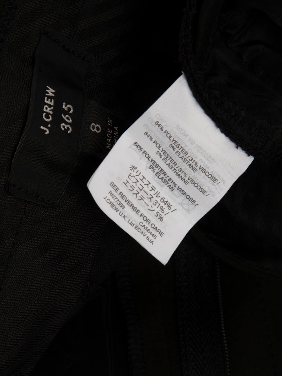 De las mujeres Pantalones J.Crew Straight Mid Rise Negros Talla M en venta