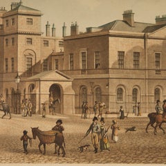 J.C.Stadler, Aquatint Engraving, 1816, a View of the Horse Guards from Whitehall