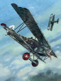 „ Sky Battle“-Flugzeuge Litoghraph von J.D. Carrick