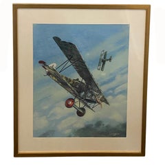 "Batalla en el cielo" Aviones Litografía de J.D. Carrick