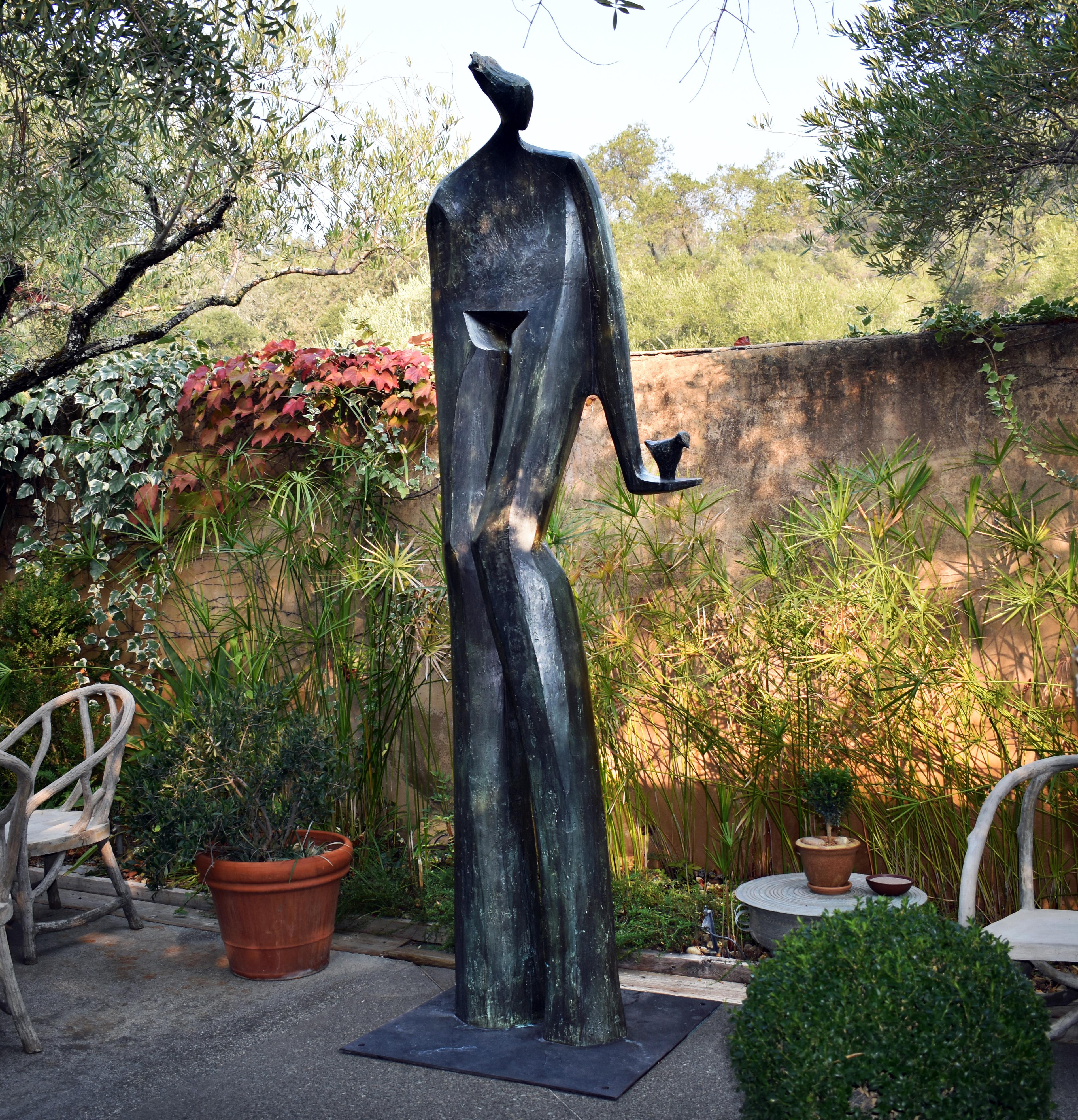 Abstract Sculpture di JD Hansen - 10' Ieri AP2 - patina di nitrato d'argento