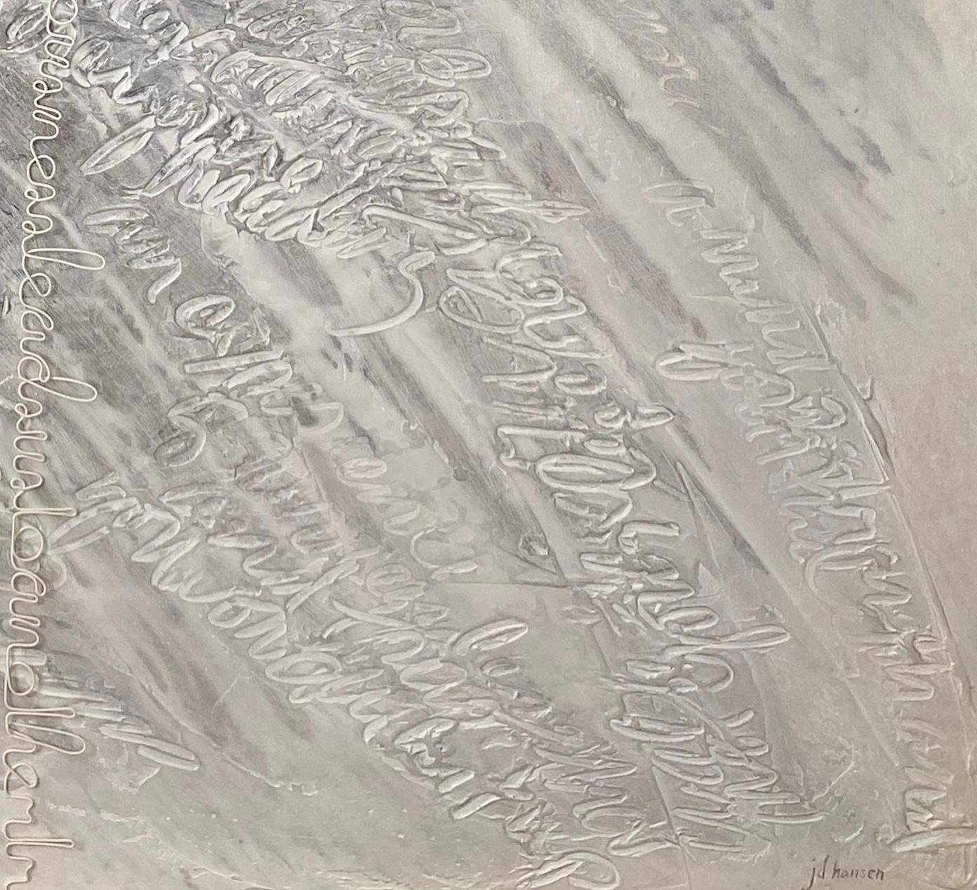 Ocean Winds Etch Deep - Gray Abstract Sculpture by JD Hansen
