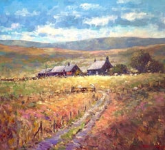 Framed Impressionist Oil Painting 'Middleton Farm, Comrie', 1996