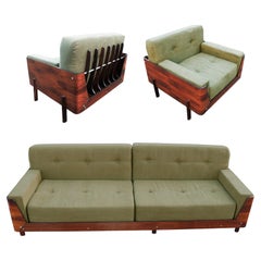 J.D. Moveis E Decoraçoes Sofa Set: Sofa und Sessel, Brasilien, 1960er Jahre