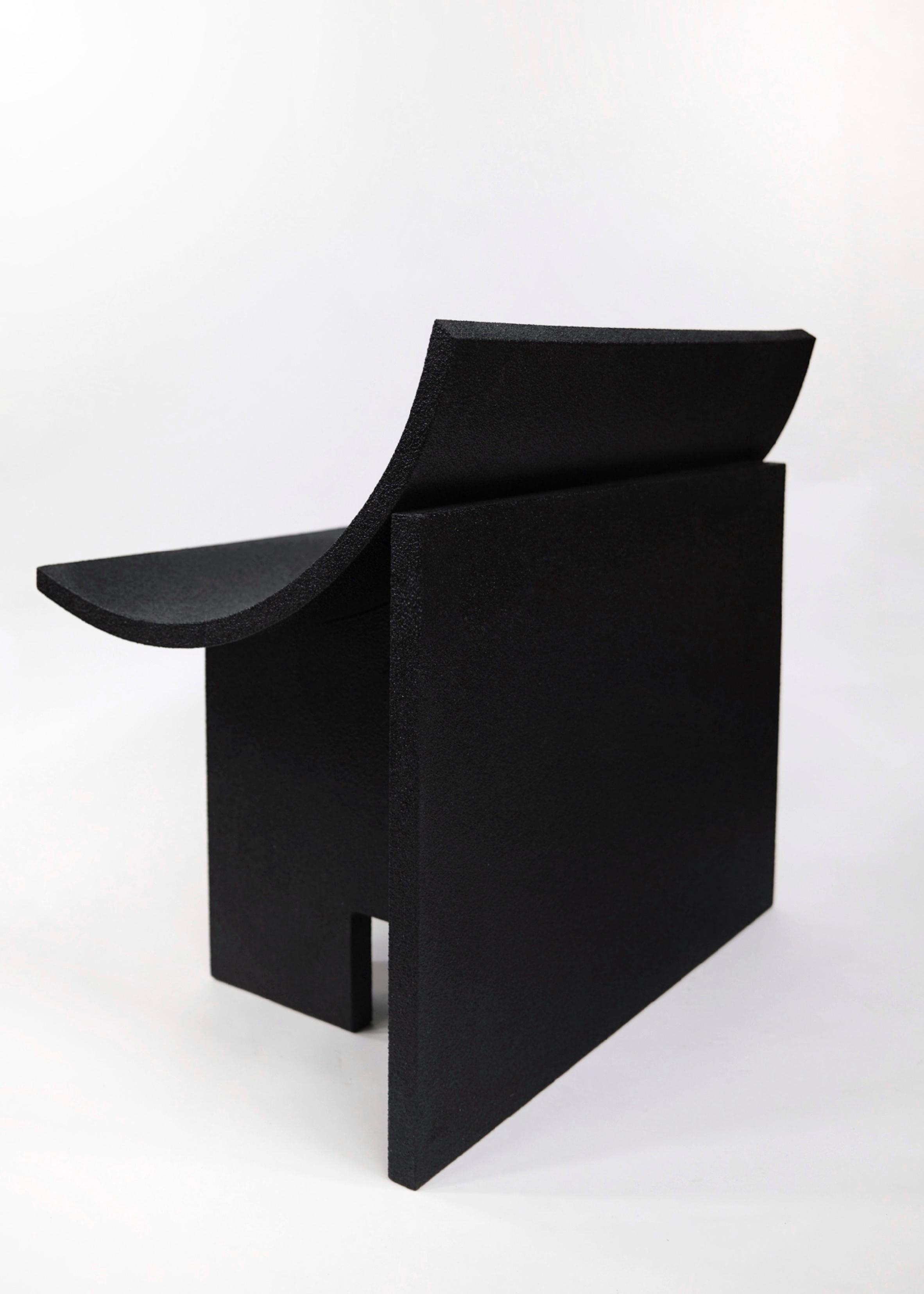 Chaise contemporaine JD01 Noir en contreplaqué en vente 2