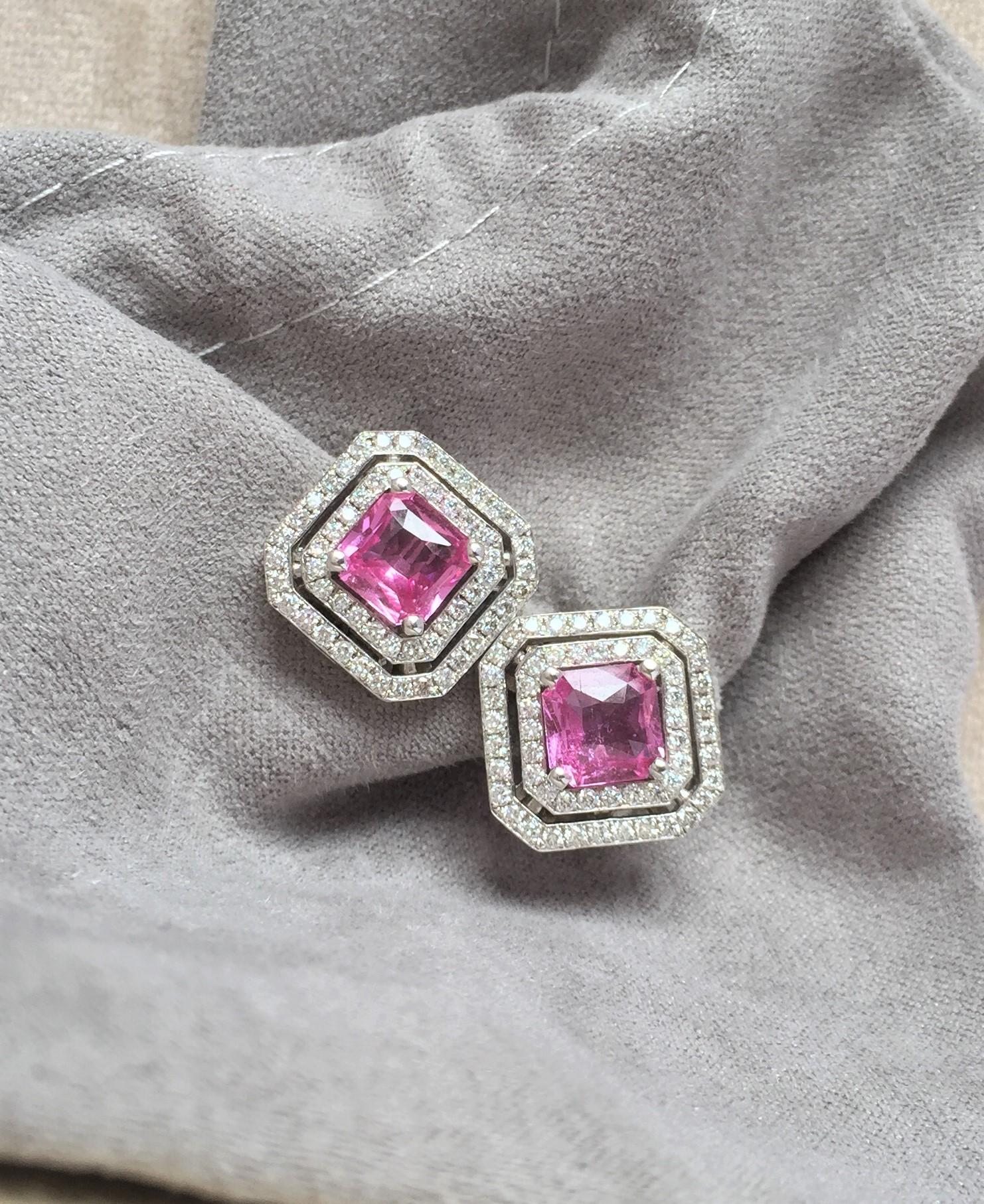Contemporary JdJ Couture Pink Sapphire and Diamond 