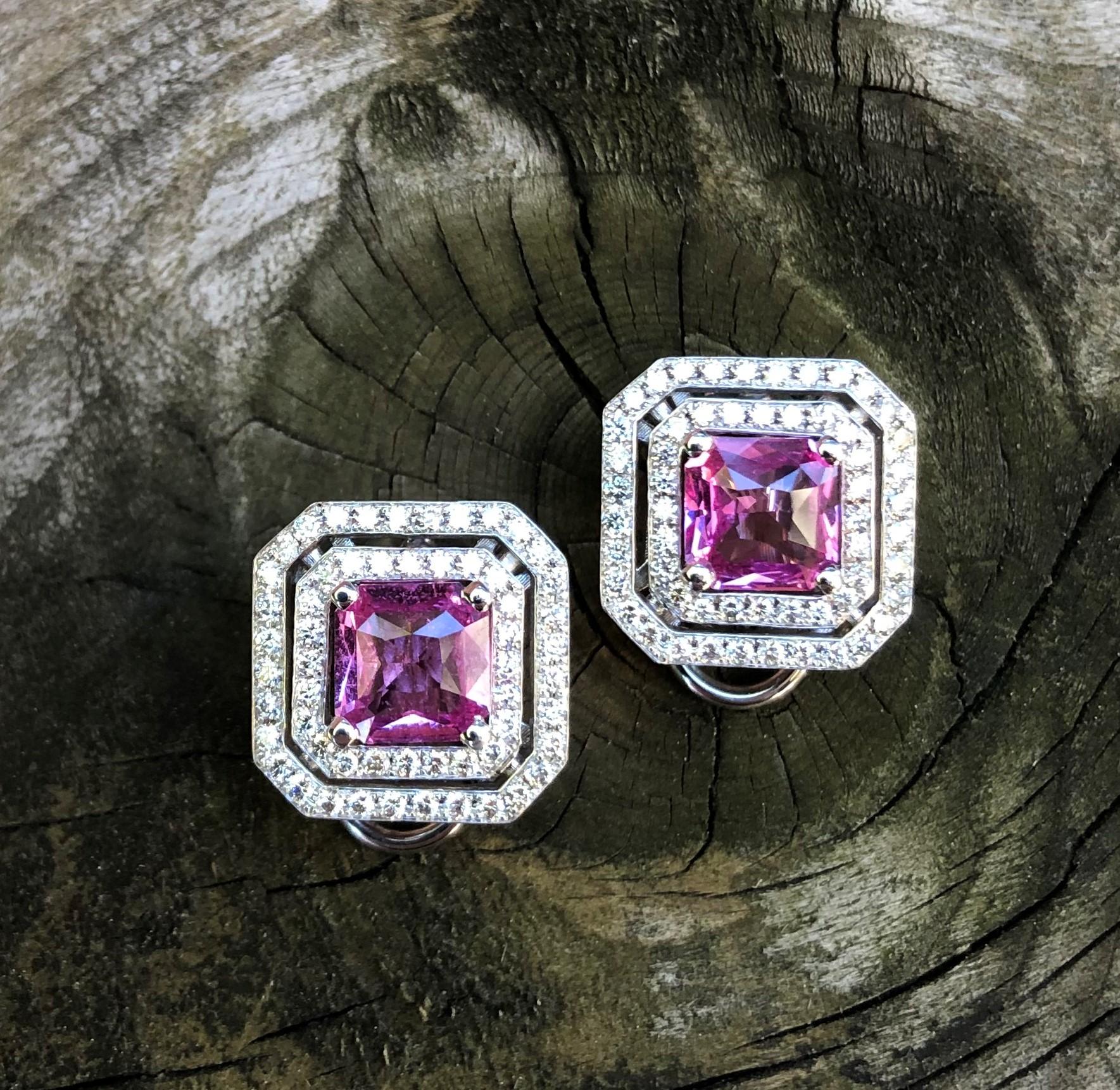 Women's JdJ Couture Pink Sapphire and Diamond 