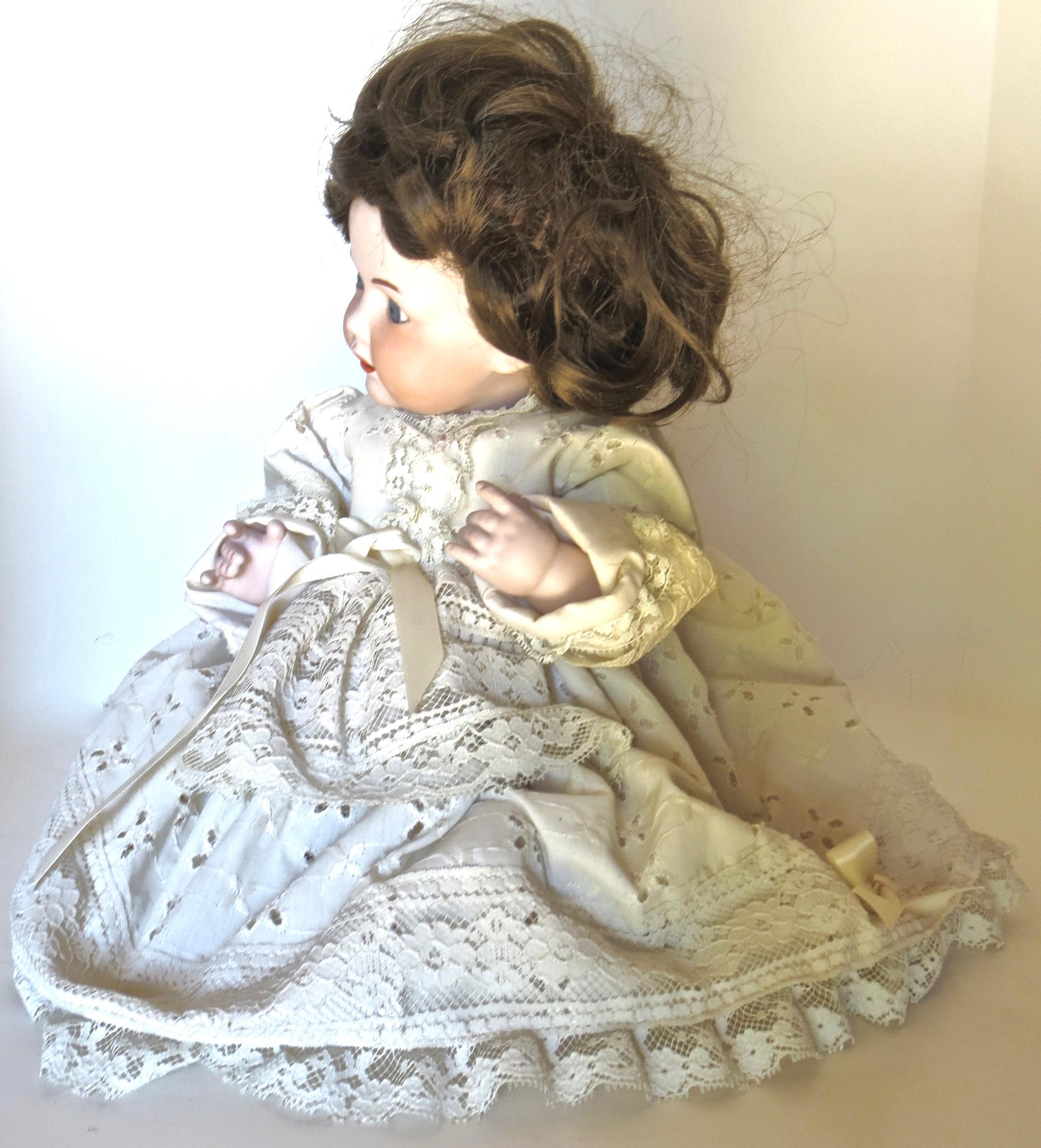 This is a reproduction doll made circa 1980 of a doll made in the late 19th century by Kestner 