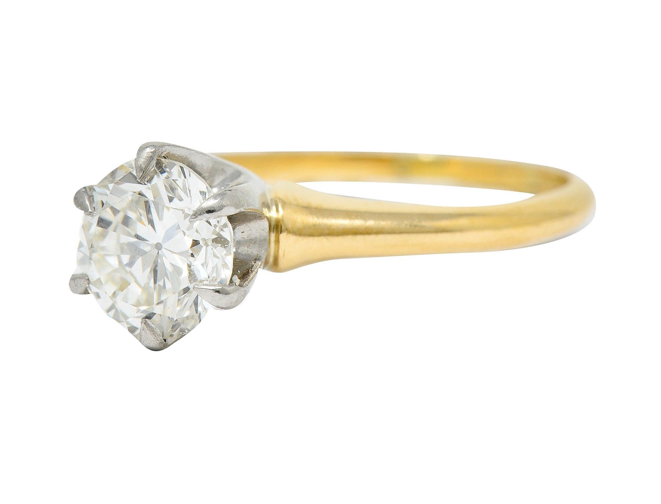 J.E. Caldwell 1.19 Carats Diamond 14 Karat Gold Solitaire Engagement Ring GIA In Excellent Condition In Philadelphia, PA