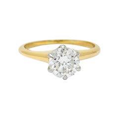 J.E. Caldwell 1.19 Carats Diamond 14 Karat Gold Solitaire Engagement Ring GIA