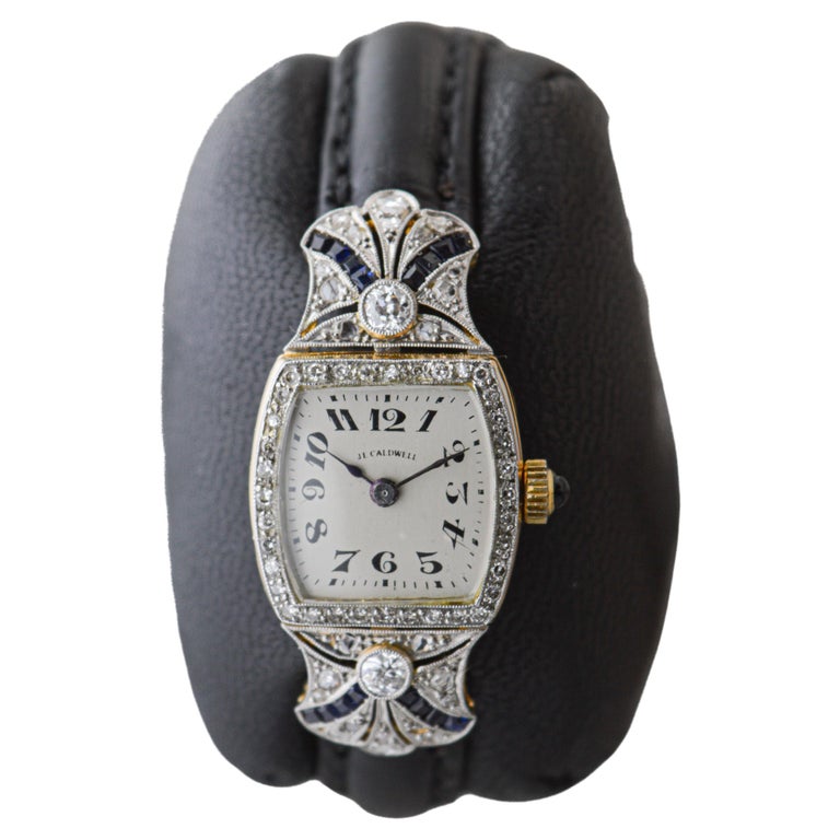 J.E Caldwell 18Kt Solid Gold Art Deco Ladies Watch with  display picture 2
