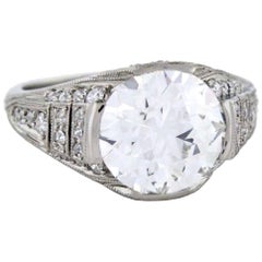 J.E. Caldwell 4.02 Carat Diamond Platinum Engagement Ring