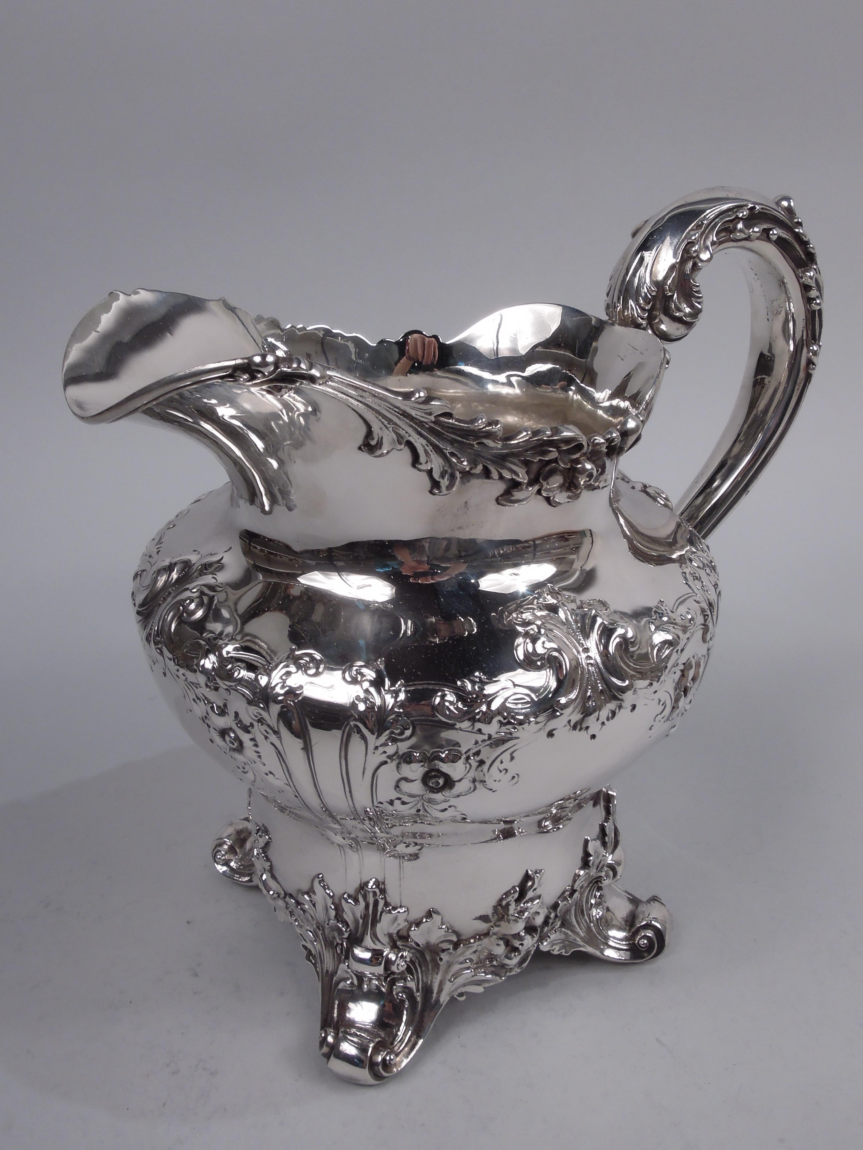 20th Century JE Caldwell American Edwardian Classical Sterling Silver Water Pitcher For Sale