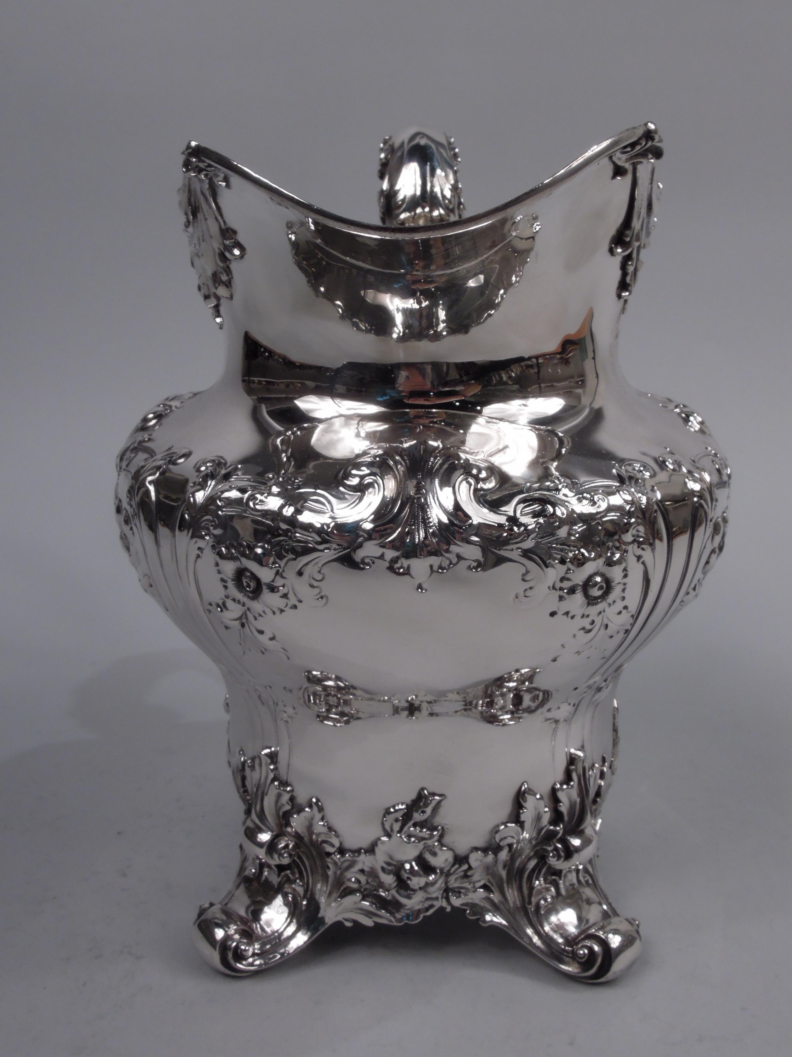 JE Caldwell American Edwardian Classical Sterling Silver Water Pitcher For Sale 1