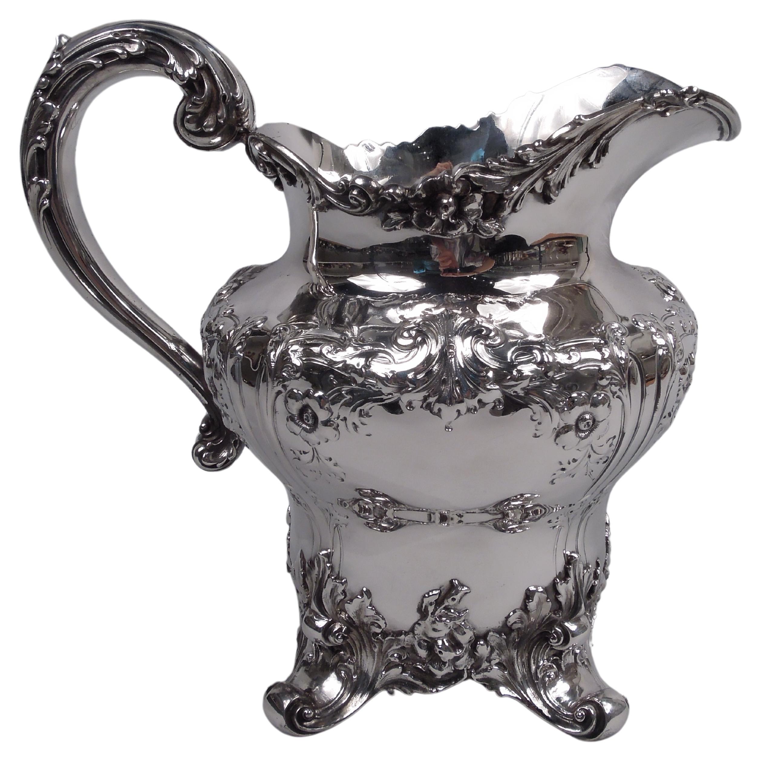 JE Caldwell American Edwardian Classical Sterling Silver Water Pitcher For Sale