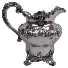 Antique JE Caldwell American Edwardian Classical Sterling Silver Water Pitcher