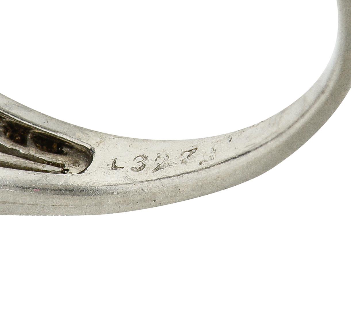 J.E. Caldwell Art Deco Platinring mit 3,90 Karat unbehandeltem Saphir und Diamant, GIA für Damen oder Herren
