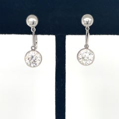 J.E. Caldwell, Art Deco, Diamond Drop Earrings