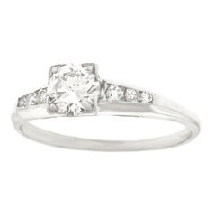 Vintage J.E. Caldwell Art Deco Diamond Engagement Ring
