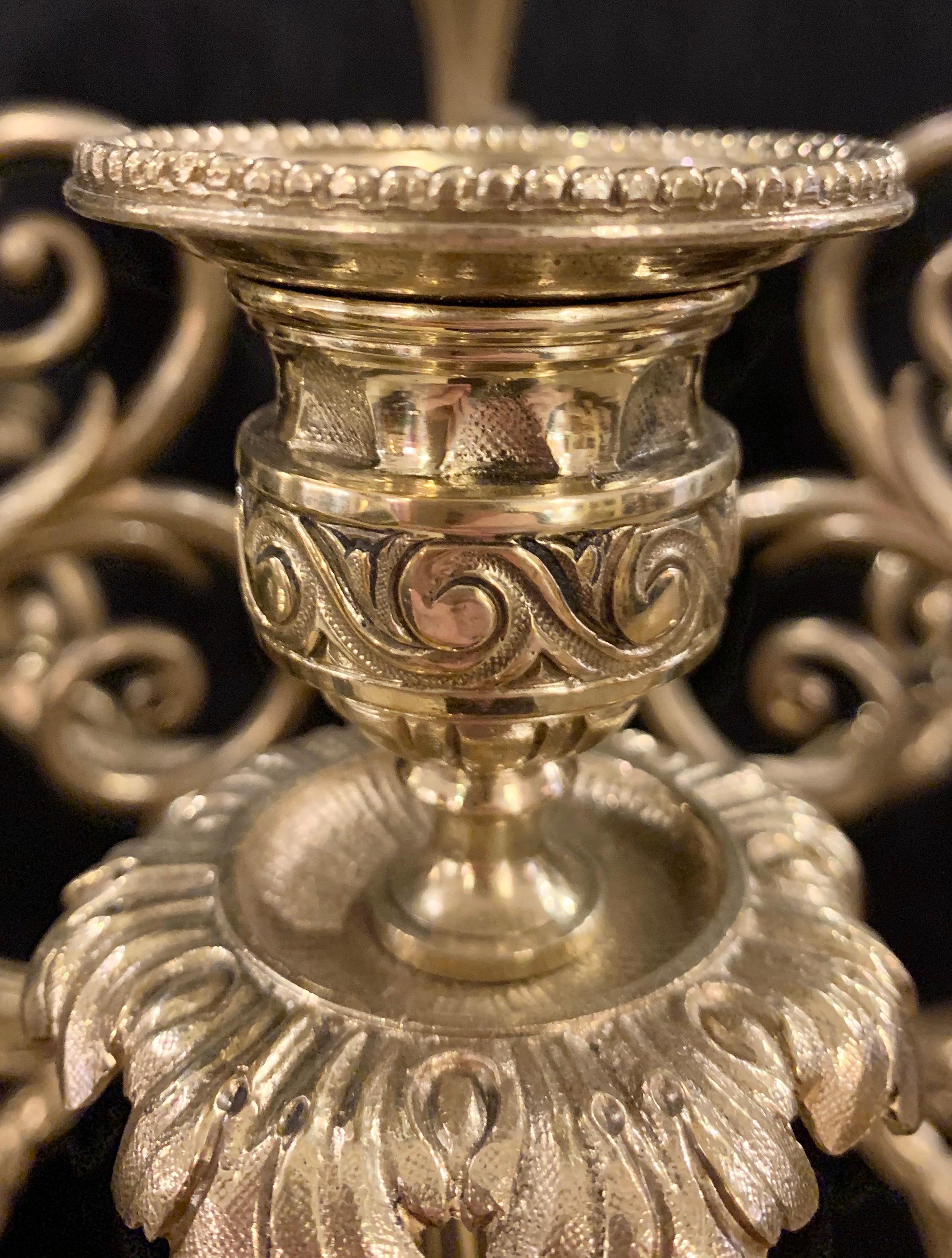 J.E. Caldwell Bronze Louis XVI Style Three-Piece Garniture Clock Set, Palatial In Good Condition In Manhasset, NY